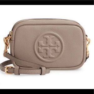 Tory Burch Perry Bombe Leather Crossbody Bag